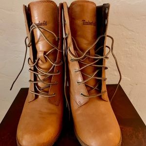 A pair of timberland winter boots